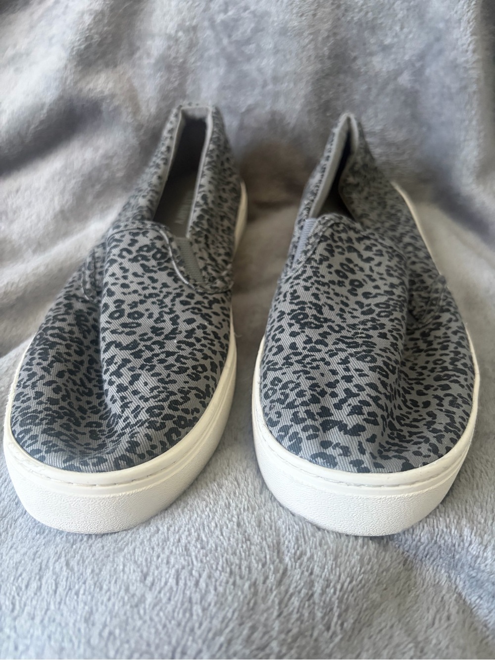 Old Navy Gray Leopard Print Slip-On Sneakers